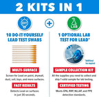 Safe Home® Lead in Solids Combo Test Kit – 10 DIY Swabs + Optional Testing at our EPA Certified Lab – Made in the USA for Homeowners & Contractors – (2 Pack)