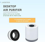 Nispira True HEPA Replacement Filter for CVS Health Desktop Air Purifier 3-in-1 True HEPA Activated Carbon, 1 Pack
