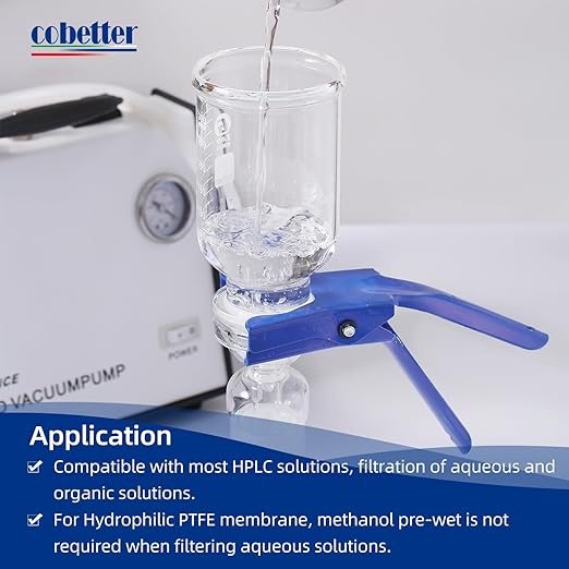 100 Pieces/Pack PTFE Disc Membrane Filters Hydrophilic 47mm Diameter 0.45µm Pore Size
