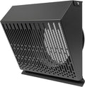 Vent Systems 6" Inch Exhaust Vent Cover with Rubber Gasket - Graphite Black Galvanized Steel - Robust Weatherproof Outdoor Air Exhaust Box - Duct or Surface Mounting - Rain and Snow Protection