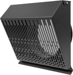 Vent Systems 6" Inch Exhaust Vent Cover with Rubber Gasket - Graphite Black Galvanized Steel - Robust Weatherproof Outdoor Air Exhaust Box - Duct or Surface Mounting - Rain and Snow Protection