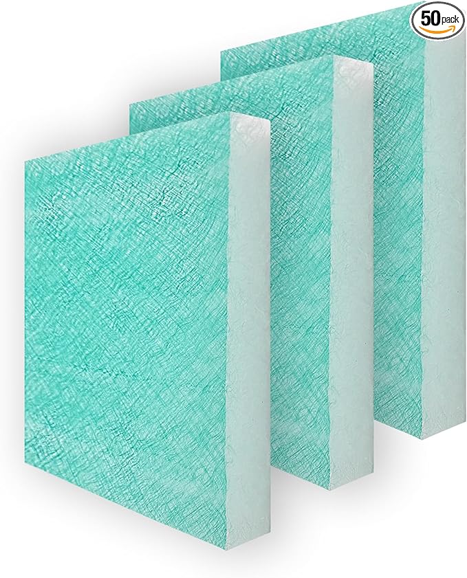 Spray Booth Air Filter Fiberglass Exhaust Green in Paint Booth 15g Green (20" x 25"(50/case))