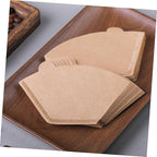 Luxshiny 200pcs Unbleached Disposable Coffee Filters for Espresso Drip Coffee Makers Easy to Use Optimal Flavor Extraction Natural Safe Paper Filters