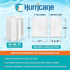 Hurricane Filters HF-DE36-SET - 36 Square Feet DE Grid Filter Replacement for PFS1836, FG-2003, FC-9530, Hayward DEX3600 DA/DS - Best Value USA DE Grid Pool Filters