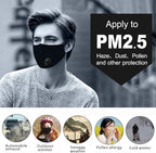New 3D Cutting PM 2.5 Activated Carbon Filter Insert, 5 Layers Pm 2.5 Filter Replaceable Protective Filter to Anti Haze Dustproof Air Pollution Large Size (24)