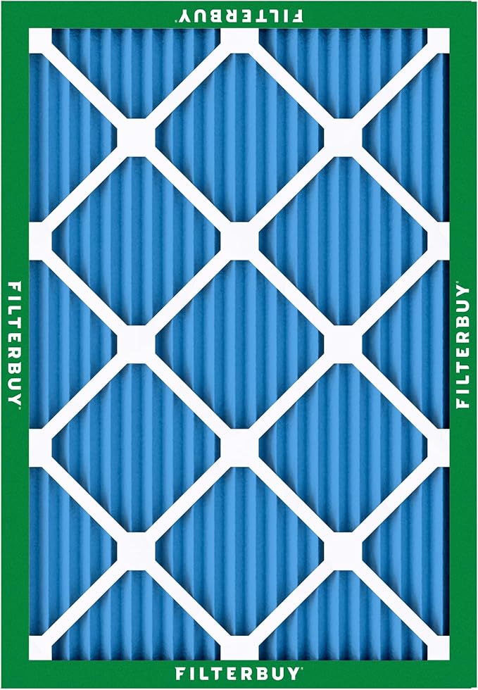 Filterbuy 30x36x1 Air Filter MERV 13 Optimal Smoke & Allergy Defense (4-Pack), Electrostatic Pleated HVAC AC Furnace Filters Replacement, Made in USA (Actual Size: 29.81 x 35.81 x 0.75)