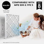14x18x1 Air Filter MERV 8 (6-Pack), HVAC/Furnace AC Filter Replacement, Dust Defense–Comparable with MPR 600 & FPR 5 (Actual 13.75x17.75x0.75)