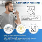 PUREPLUS 20 Micron 10" x 4.5" Whole House Pleated Sediment Filter for Well Water, Replacement Cartridge for GE FXHSC, Culligan R50-BBSA, Pentek R50-BB, DuPont WFHDC3001, W50PEHD, GXWH40L,4Pack