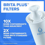 Brita UltraMax Large Water Dispenser with 1 BritaPlus Filter, 27 Cup, White (Package May Vary)