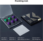 K&F CONCEPT Snap On CPL ND Effect Filter Kit Compatible with DJI Osmo Action 6, 6 Pack CPL ND8 ND16 ND32 ND64 Black Diffusion 1/4 Filters HD Optical Glass/Multi-Coated Action Camera Accessories