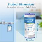 Waterdrop FXHSC Whole House Water Filter, Replacement for GE® FXHSC, GXWH40L, GXWH35F, American Plumber W50PEHD, W10-PR, R50-BBSA, 5 Micron 10" x 4.5", 4 Pack