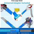Dryer Vent Cleaner Kit - Universal Vacuum Hose Attachment & Lint Brush, Effectively Clean Clogged Dryer Ducts, Fit Most Vacuums for Dryer, Refrigerator Coils & Behind Appliances (Black)