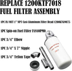 1200KTF7018 Fuel Filter 10 Micron 3/4" 18GPM 50PSI 10Micron Fuel Filtration F1810PM0 1200KTG9075 Fill-Rit Grainger FR112 FR1210G FR610G Fuel Transfer Tank Pump Diesel Gasoline Fuel Filters Assembly