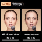 Irregular Bathroom Mirror with 3 Colour LED Light, Wall Mounted Makeup Mirror with Touch Switch and Demister Pad, Energy-Saving LED Smart Mirrors, Dimmable(A,23.6 * 47.2in/60 * 120cm)