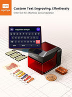 AlgoLaser 10W Portable Laser Engraver Machine: Smart Laser Engraver/Cutter with 3.5" Touchscreen & 2.0 AlgoOS System - Hand Draw/Wireless Transmission/Offline - Laser Engraving for Wood,Metal,Glass