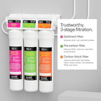 Brondell H2O+ Coral UC300 Three-Stage Undercounter Water Filtration System (UF-35 Replacement Filters)