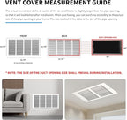 20x10 Return Air Grille(Duct Opening Size),Air Return Vent Cover,Flat Vent Cover,Rejillas De Aire Acondicionado para Casa,Return Air Grilles,Outer Dimensions:21.75"Wx11.75"H(20"Wx10"H, Duct Opening)