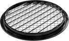 Repa Market 10" Inch Aluminum Black Soffit Air Vent Cover - Louvered Round Gable Vent with Mesh Screen - Exhaust/Intake Ventilation Grill for House, Attic, Bathroom - Outdoor Metal Duct Grate