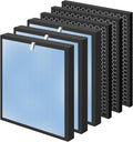 HSP001 True HEPA Filter Replacements for Hathaspace Air Purifier Filters HSP001,4 in 2 H13 True HEPA Filter with Activated Carbon Pre-Filter,3 Pack