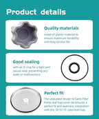 SF15110 Pool Leaf Trap Cover Lid,with O-Ring&Valve,Compatible with Intex 12 Inch Sand Filter Pumps,Sand Filter Replacement Partsfit for Intex SF15110 28948EH ECO15110-2 Models