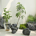 Outdoor Fake Rock Cover Realistic Lightweight Fiberglass Artificial Landscape Boulder Enclosure Protection Dome for Well Pump Septic Tank Electrical Boxes R (P)