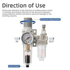 Air Pressure Regulator with Pressure Gauge(0-150PSI),Water Separator for Air Compressor Auto Drain 1/4 NPT Threaded Interface
