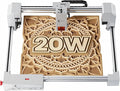 JL9 20W Laser Engraver and Cutter with Air Assist, Laser Engraving Machine for Wood Metal Acrylic Glass Stone, Powerful DIY CNC Laser Cutter 11.8" x 11.8" 20000mW Class1