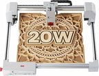 JL9 20W Laser Engraver and Cutter with Air Assist, Laser Engraving Machine for Wood Metal Acrylic Glass Stone, Powerful DIY CNC Laser Cutter 11.8" x 11.8" 20000mW Class1