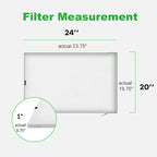 Reair 20x24x1 Air filter, Washable and Reusable Air Filter 20x24x1 for AC HVAC Furnace, MERV 8 Air Filters Machine Washable & Dryer Friendly, AC Furnace Air Filter