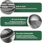 4" in Heavy Duty Thickened 304 Stainless Steel Air Vent Cover Louvered Grille Cover Vent Hood Round Cap Ducting Ventilation Air Outlet with Fly Screen Mesh for House (4inch-100MM Round Cap Black)