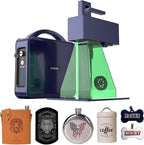 GWEIKE G2 Pro 30W Fiber Laser Engraver, 15000mm/s Fast Laser Engraver Machine with 3D & Deep Engraving, 150x150mm Working Area, Portable Laser Marking Machine for Jewelry, Metal, Leather, Dog Tags