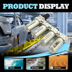 3/4" NPT Industrial Grade 4 Stage Gas Drying System, Coalescing Filter, Desiccant Dryer, Auto Drain, Compatible with Paint Spray, Plasma Cutter (Manual Version,3/4" NPT)