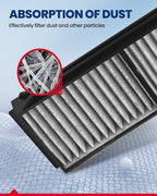 KAX CF10218 CP218 Cabin Air Filter Compatible with Mazda3 (2004-2009), Mazda5 (2006-2010, 2012-2017), Passenger Compartment Air Filter with Activated Carbon