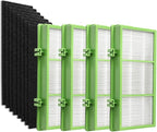 DerBlue Replacement True HE-PA Filter Compatible with Holmes AER1 Series Including 4pcs Filters and 8pcs Pre Filters Replacement Parts # HA-PF300AH-U4R, HAP242-NUC