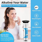 Under Sink Water Filter System, Reduce Heavy Metals/Chlorine/PFAS/PFOA/PFOS/Odor/Sediment, NSF/ANSI 42&53 Improve Taste, EZ Change Life Indication Mineral pH+ Under Sink Water Filter (Jumbo)