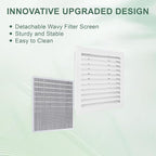 2-Pack 14"x14" Gable Vent - Premium Aluminum，Filter Screen for Removable, Ideal for Gables, Sheds, and Attics - Vent Opening 12"x12" - Boost Ventilation and Guard Against Moisture