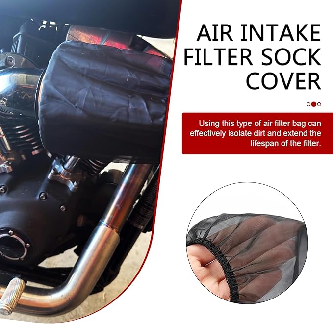 Car Cold Air Intake Filter Dustproof Cover, Universal Cone Protective Cover for High Air Intake Filters (Small)