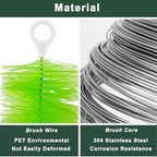 100 Packs Filter Brushes Aquarium Brushes Set for Koi Pond Water Garden Outdoor Pond Skimmers Brush Filter Cleaning Brush 24 Inch by 4.7 Inch (Green)