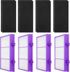 HAPF30AT-Total Air HEPA Type Filter Compatible with Holmes AER1 Aller-gen Remover Filter for HAPF300AP-U4 and HAP242-NU, Funmit 4 True HEPA Filters & 8 Activated Carbon Pre-Filters, Purple