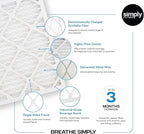 Simply 16x25x2 Air Filter, MERV 8, 6 Pack, Furnace Air Filter for HVAC (Actual Size:15.5"x24.5"x1.75") DUST, Pet, & Allergy Control