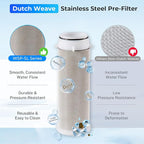 iSpring WSP-1000SL Reusable Whole House Spin Down Sediment Water Filter, Siliphos Helps Prevent Scale and Corrosion, 1" MNPT + 3/4" FNPT, 1000 Micron