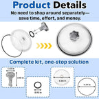 11480 Leaf Trap Cover Compatible with Compatible with SF60110, SF70110, 26335EH and More, SF15110 Pool Leaf Trap Cover Lid with O-Ring Sand Filter Pump Replacement Parts with Air Release Valve