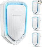 Air Ionizers Plug In Negative Ion Air Purifiers Quiet Air Freshener for Home Bedroom Office Basement - Portable Mini Air Cleaner Odor, Smoke, Dust, Pet Smell (4, White)