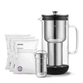 Aarke Purifier Regular 1.18L Glass Pitcher Bundle w/Steel Filter, BPA-Free, 3 Enriched + 1 Pure Granules - Filters & Adds Minerals