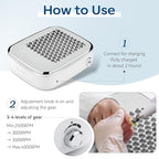 Makartt Cordless Nail Dust Collector: Rechargeable Fan Nail Vacuum with 4000RPM Adjustable Suction, Reusable Filter, 5H Battery, Portable Quiet Dust Extractor for Home Acrylic Gel Dip Powder, Sylvee