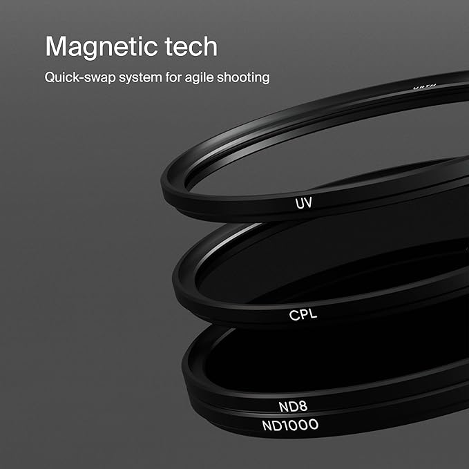 Urth 62mm 4-in-1 Magnetic Lens Filter Kit (Plus+) -UV, CPL, Neutral Density ND8, ND1000, Multi-Coated Optical Glass, Ultra-Slim Camera Lens Filters