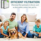 Hepa Filter Replacement Compatible with Vevor Air Scrubber ZHP2301-550/ BlueDri Air Shield 550 Scrubber Air Purifier, Protective Hepa Filters 2pcs