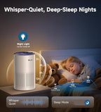 Air Purifiers for Home Large Room Up to 1800 ft², VEWIOR H13 True HEPA Air Filter for Bedroom with Night Light, Fragrance Sponge, Sleep Mode, Timer, Air Cleaner for Smoke, Dander, Pollen