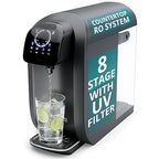 NU Aqua 8-Stage Countertop Reverse Osmosis Water Filter System | RO with UV | Sediment, Carbon, Mesh & RO Water Purifier Membrane Filters | Touch Display w/Water Quality Indicator & Multi Cup Sizes