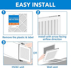 LotFancy 14x14x1 Air Filter MERV 8 4-Pack, Electrostatic Pleated Furnace & AC Filter, Captures Dust, Pet Hair, Pollen, Actual Size: 13.75"x13.75"x0.75"